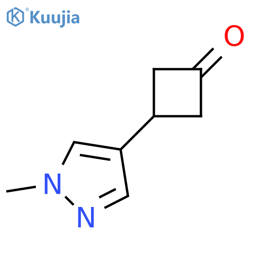 3-(1-methyl-1H-pyrazol-4-yl)cyclobutan-1-one structure