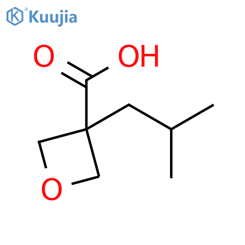3-(2-methylpropyl)oxetane-3-carboxylic acid structure