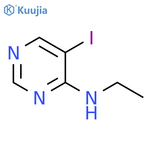 Ethyl-(5-iodo-pyrimidin-4-yl)-amine structure
