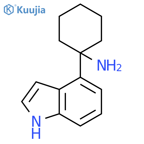 1-(1H-indol-4-yl)cyclohexan-1-amine structure