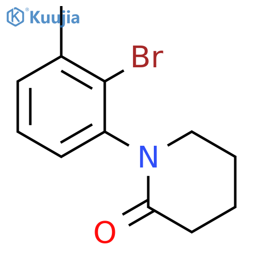 1-(2-bromo-3-methylphenyl)piperidin-2-one structure