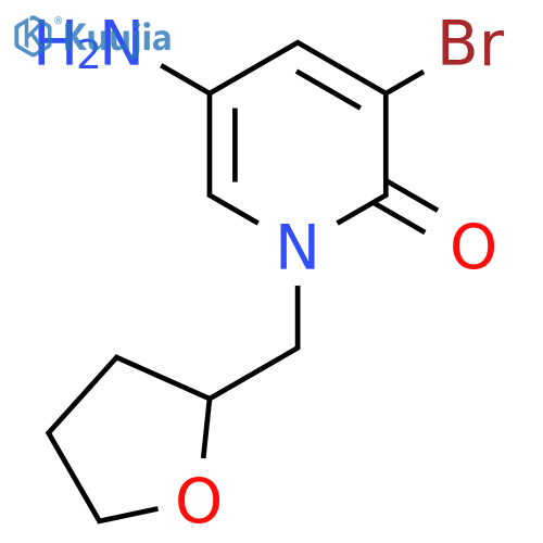 5-amino-3-bromo-1-(oxolan-2-yl)methyl-1,2-dihydropyridin-2-one structure