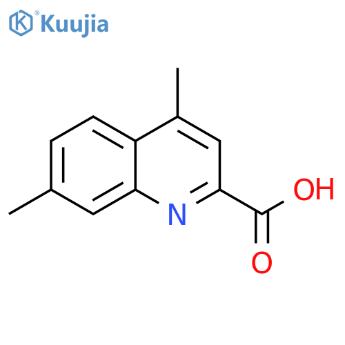 2-Quinolinecarboxylic acid, 4,7-dimethyl- structure