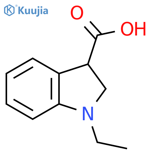 1H-Indole-3-carboxylic acid, 1-ethyl-2,3-dihydro- structure