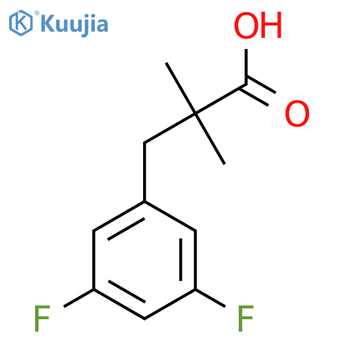3-(3,5-difluorophenyl)-2,2-dimethylpropanoic acid structure