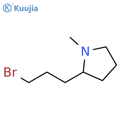 2-(3-bromopropyl)-1-methylpyrrolidine structure