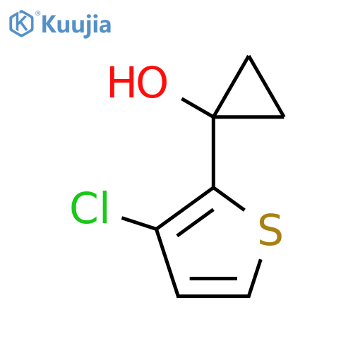 1-(3-chlorothiophen-2-yl)cyclopropan-1-ol structure