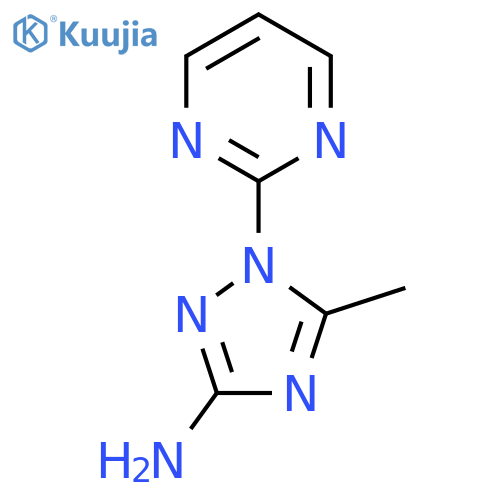 5-methyl-1-(pyrimidin-2-yl)-1H-1,2,4-triazol-3-amine structure