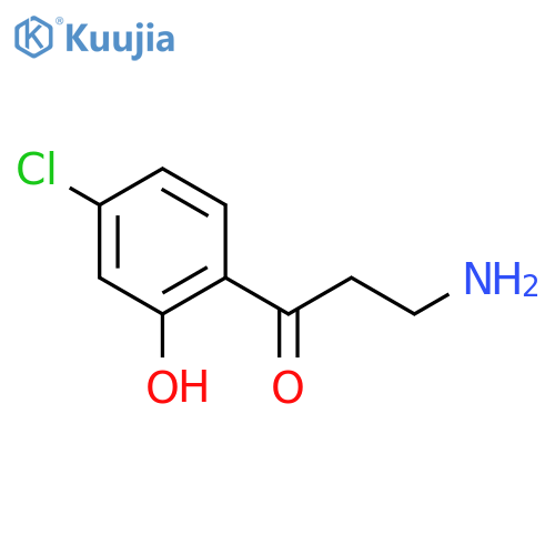 3-amino-1-(4-chloro-2-hydroxyphenyl)propan-1-one structure