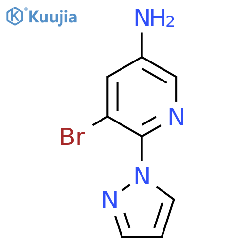 3-Amino-5-bromo-6-(1-pyrazolyl)pyridine structure