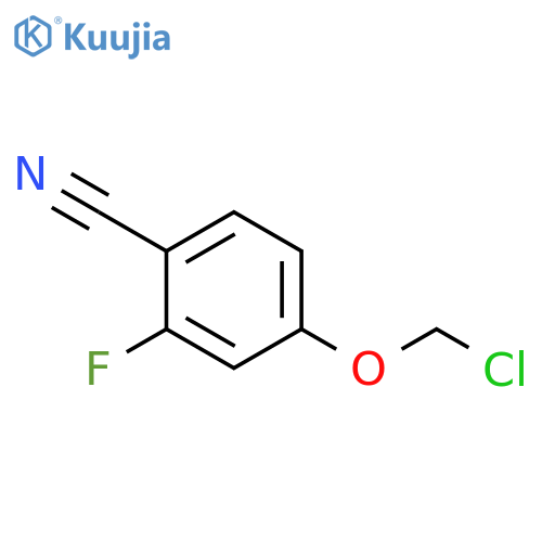 Benzonitrile, 4-(chloromethoxy)-2-fluoro- structure