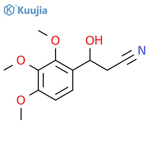 3-hydroxy-3-(2,3,4-trimethoxyphenyl)propanenitrile structure
