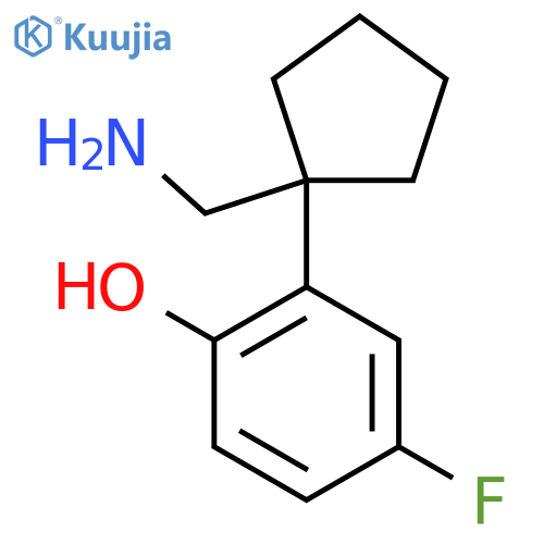 2-1-(aminomethyl)cyclopentyl-4-fluorophenol structure