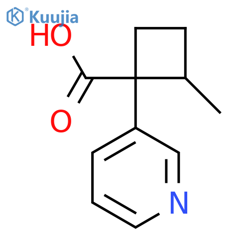 2-Methyl-1-(pyridin-3-yl)cyclobutane-1-carboxylic acid structure