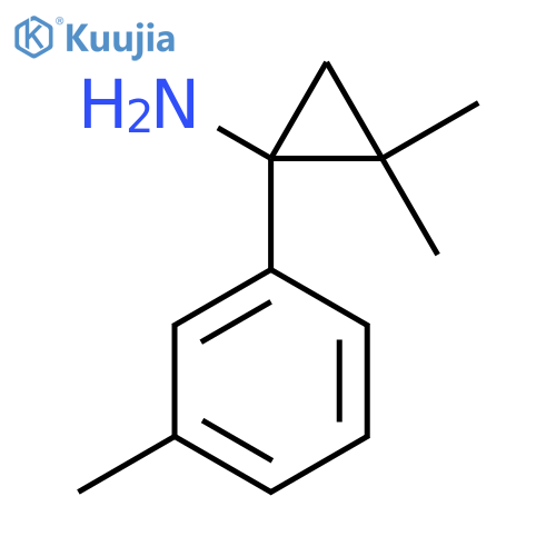 2,2-dimethyl-1-(3-methylphenyl)cyclopropan-1-amine structure