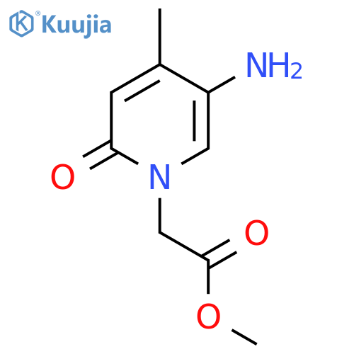 Methyl 2-(5-amino-4-methyl-2-oxo-1,2-dihydropyridin-1-yl)acetate structure