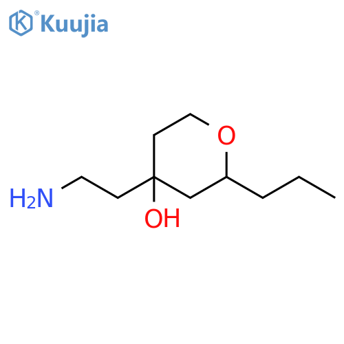 2H-Pyran-4-ol, 4-(2-aminoethyl)tetrahydro-2-propyl- structure
