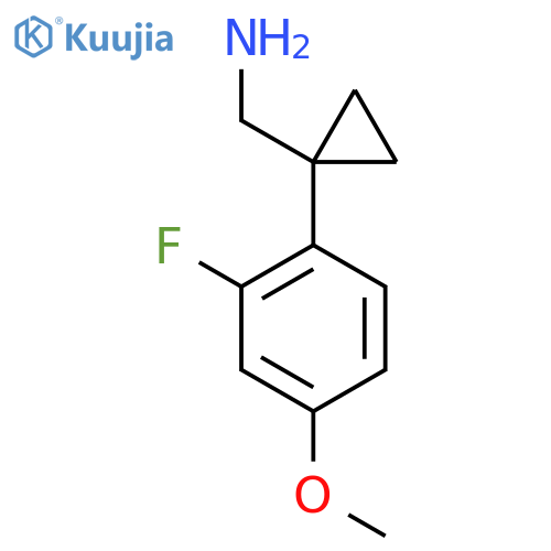1-(2-fluoro-4-methoxyphenyl)cyclopropylmethanamine structure