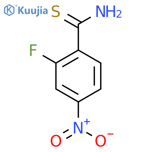 2-fluoro-4-nitrobenzene-1-carbothioamide structure