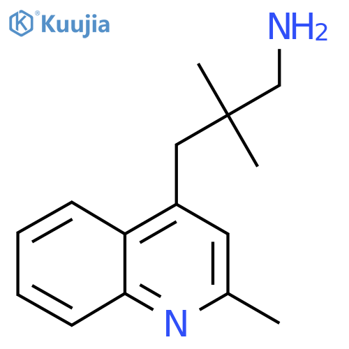 2,2-dimethyl-3-(2-methylquinolin-4-yl)propan-1-amine structure