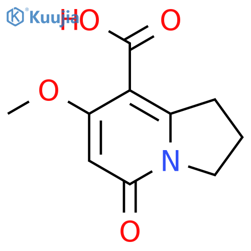 7-methoxy-5-oxo-1,2,3,5-tetrahydroindolizine-8-carboxylic acid structure
