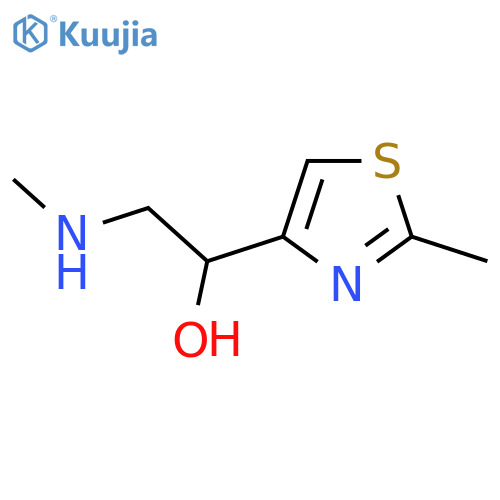 1-(2-methyl-1,3-thiazol-4-yl)-2-(methylamino)ethan-1-ol structure