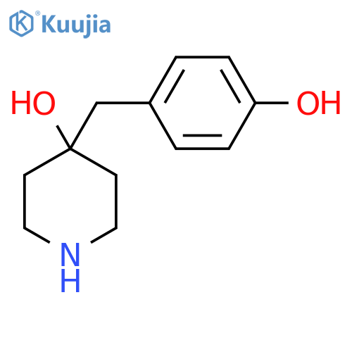 4-(4-hydroxyphenyl)methylpiperidin-4-ol structure