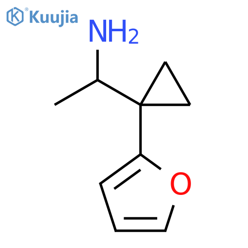 1-1-(furan-2-yl)cyclopropylethan-1-amine structure