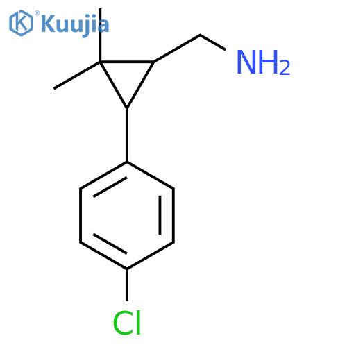 3-(4-chlorophenyl)-2,2-dimethylcyclopropylmethanamine structure