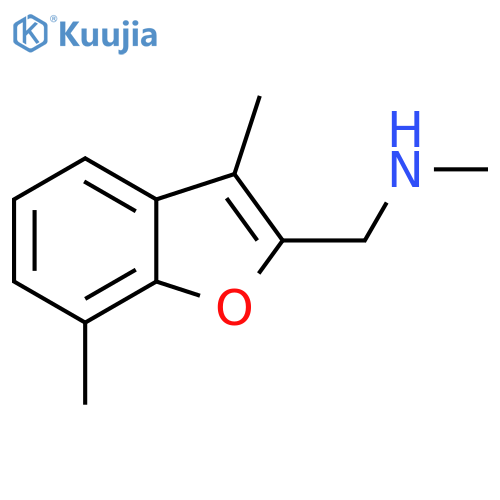(3,7-dimethyl-1-benzofuran-2-yl)methyl(methyl)amine structure