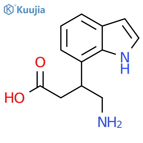 4-amino-3-(1H-indol-7-yl)butanoic acid structure