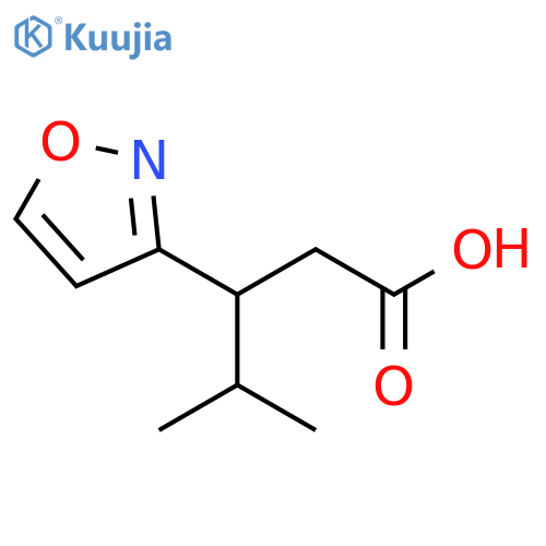 4-Methyl-3-(1,2-oxazol-3-yl)pentanoic acid structure