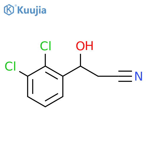 3-(2,3-dichlorophenyl)-3-hydroxypropanenitrile structure