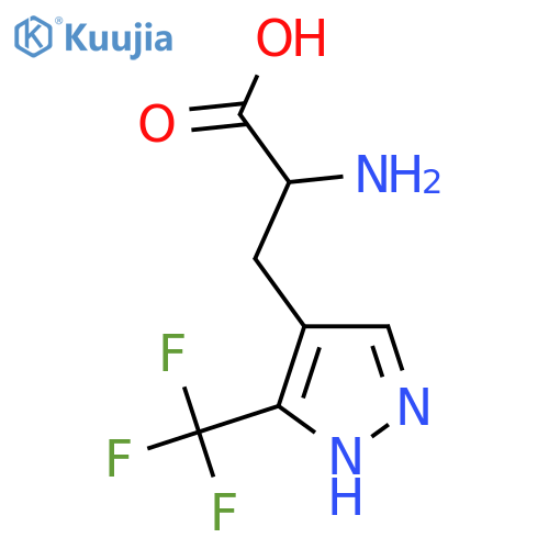 2-amino-3-3-(trifluoromethyl)-1H-pyrazol-4-ylpropanoic acid structure