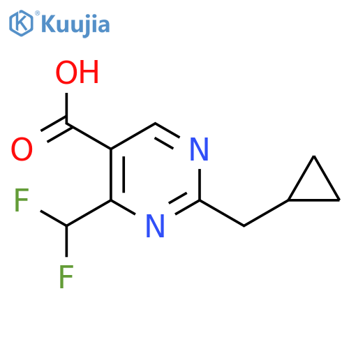 2-(Cyclopropylmethyl)-4-(difluoromethyl)pyrimidine-5-carboxylic acid structure