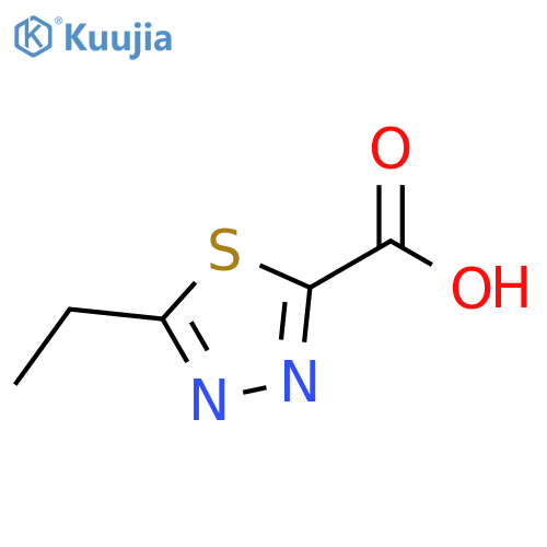 5-ethyl-1,3,4-thiadiazole-2-carboxylic acid structure