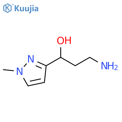 3-Amino-1-(1-methyl-1H-pyrazol-3-yl)-propan-1-ol structure