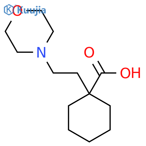1-2-(morpholin-4-yl)ethylcyclohexane-1-carboxylic acid structure