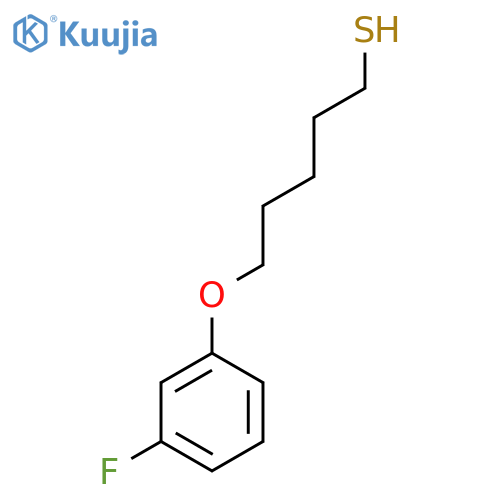 5-(3-fluorophenoxy)pentane-1-thiol structure