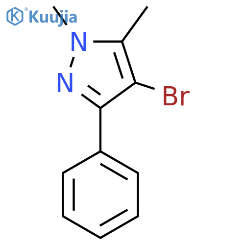 4-Bromo-1,5-dimethyl-3-phenyl-1H-pyrazole structure