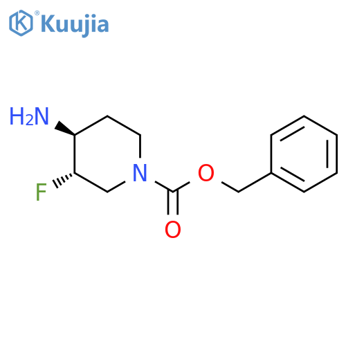 benzyl (3S,4S)-4-amino-3-fluoropiperidine-1-carboxylate structure