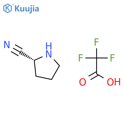 (2R)-pyrrolidine-2-carbonitrile trifluoroacetate structure