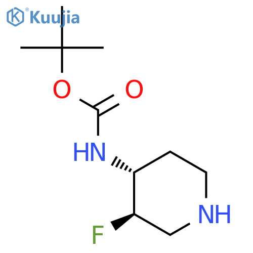 tert-butyl N-[(3R,4R)-3-fluoropiperidin-4-yl]carbamate structure