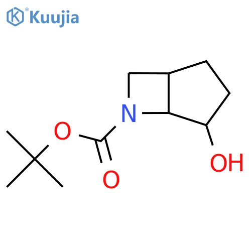 tert-butyl (1S,4R,5R)-4-hydroxy-6-azabicyclo[3.2.0]heptane-6-carboxylate structure