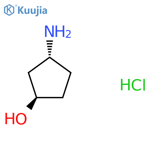 (1R,3R)-3-Aminocyclopentanol hydrochloride structure