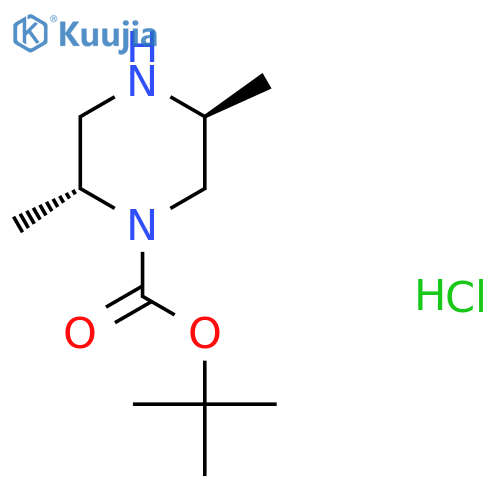 tert-butyl (2R,5S)-2,5-dimethylpiperazine-1-carboxylate hydrochloride structure