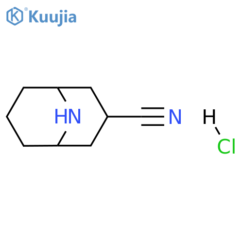 exo-3-cyano-9-azabicyclo[3.3.1]nonane hydrochloride structure