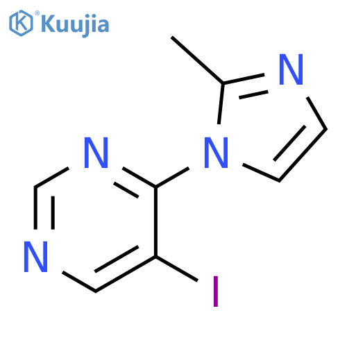 5-Iodo-4-(2-methyl-imidazol-1-yl)-pyrimidine structure