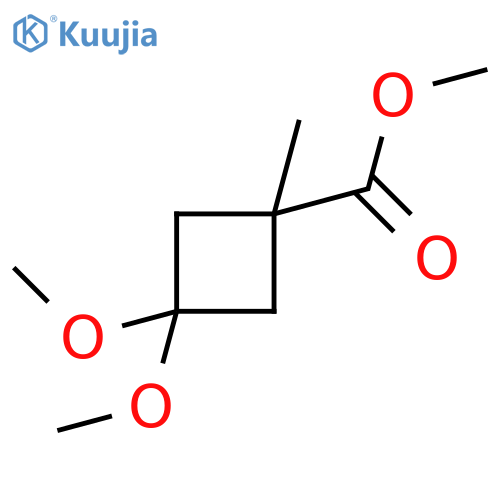 Methyl 3,3-dimethoxy-1-methyl-cyclobutanecarboxylate structure
