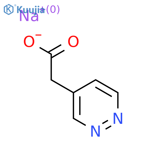 2-pyridazin-4-ylacetic acid;sodium salt structure